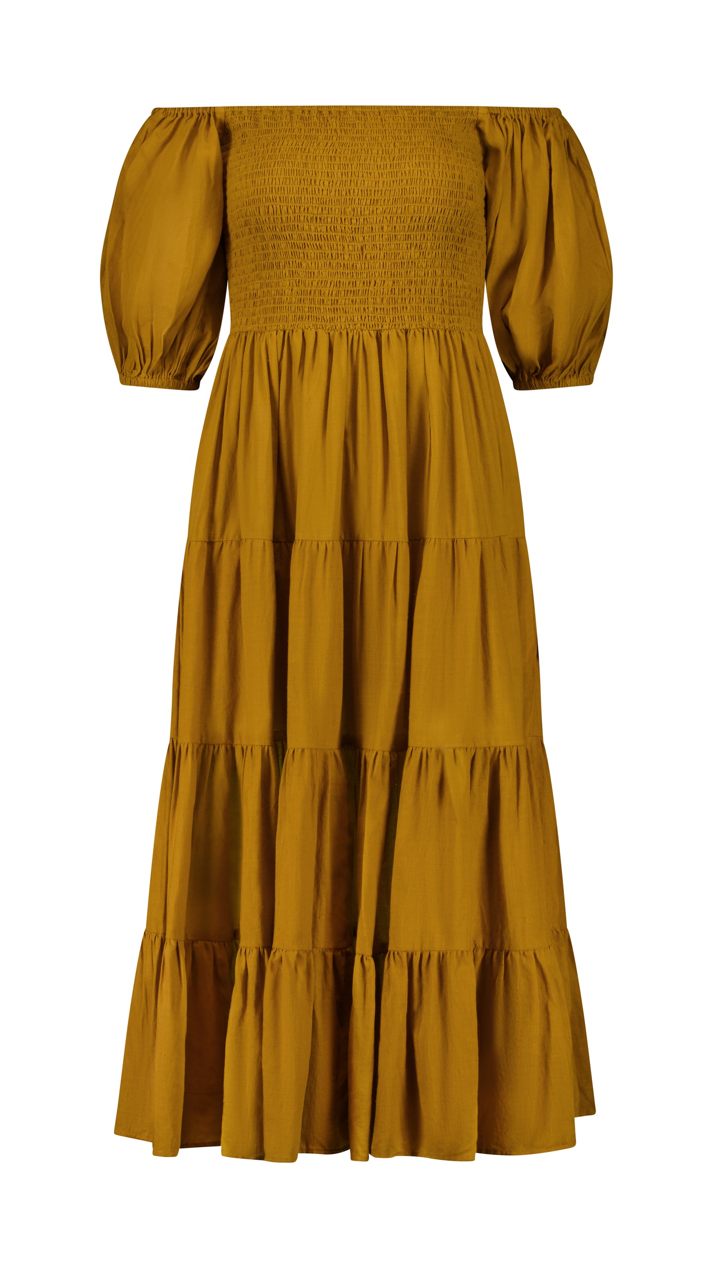 Kimaya Smocked Midi Dress